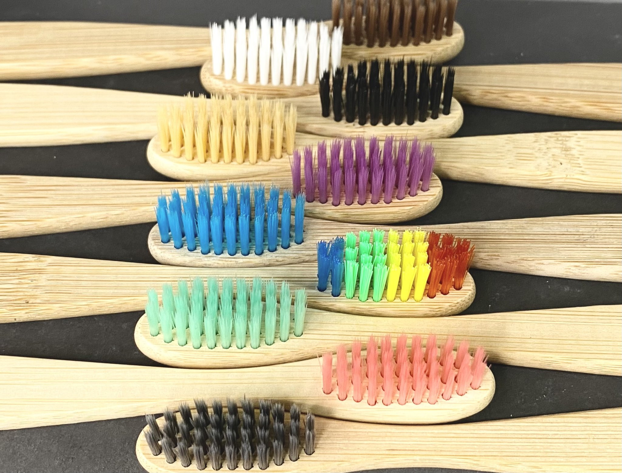 10-Pack Assorted Bamboo Toothbrush