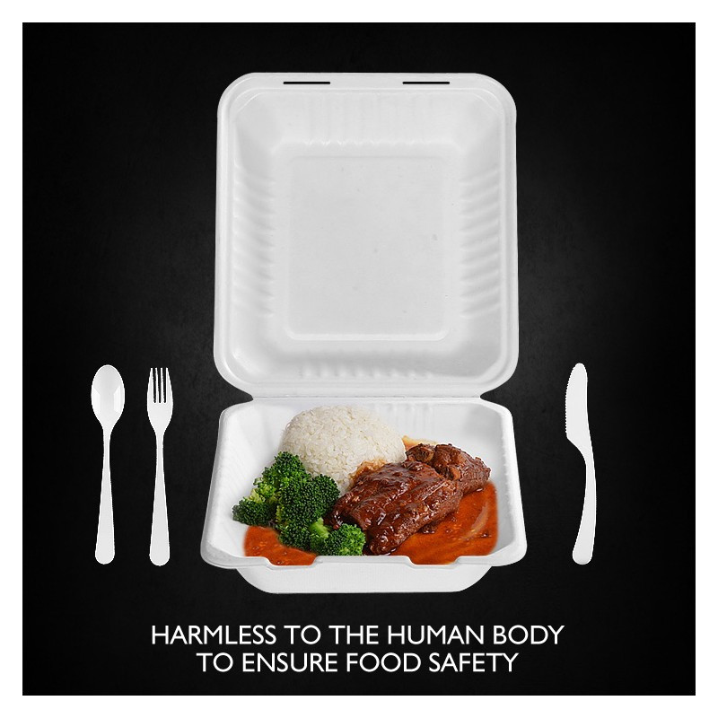 100% Compostable Disposable Biodegradable Lunch Box