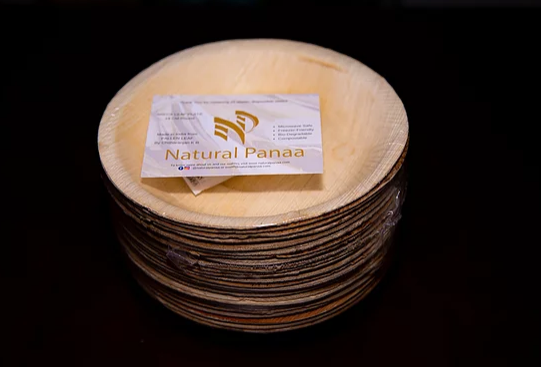 24 Cm Round Areca Leaf Plate