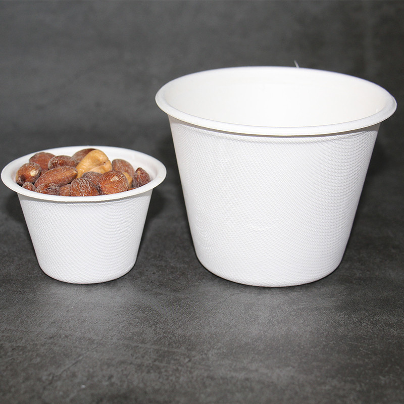 4 16oz Take-out Disposable Sugarcane Paper Bowl Compostable Biodegradable Bagasse Soup Cup with Lid