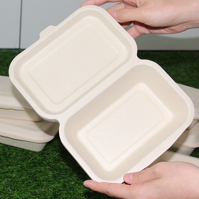 7*5 Inch Wholesale 450ml Sugarcane Container Biodegradable Bagasse Box