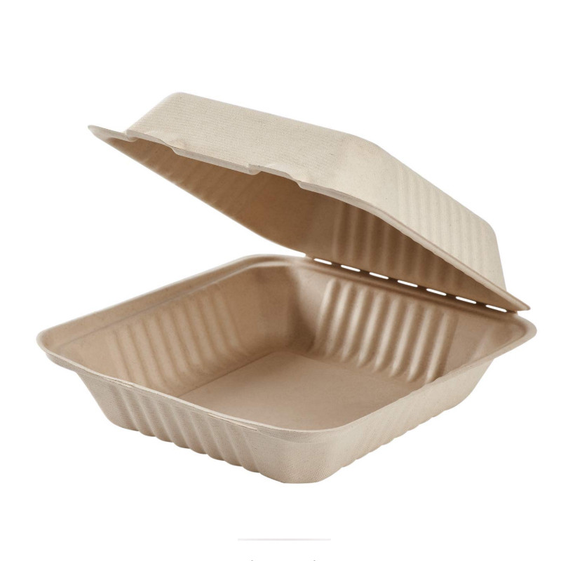 9′′ Disposable Take out Biodegradable Bagasse Lunch Boxes Biodegradable Food Container Lunch Box