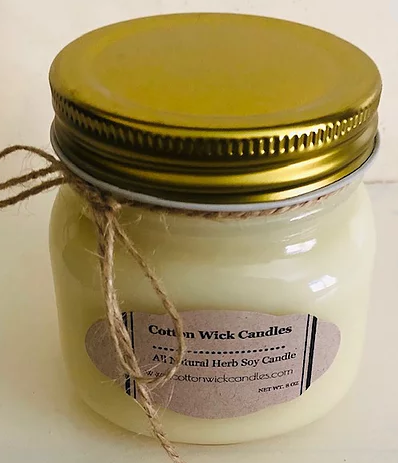 All Natural Soy Candle 8 oz. Mason w/ Lid Holiday Scents