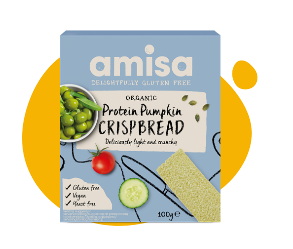 Amisa Organic Gluten Free Protein Pumpkin Crispbread
