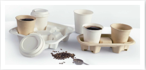 Bagasse Biodegradable Coffee Cups