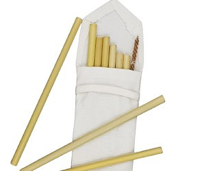 Bamboo Straws in a Bag