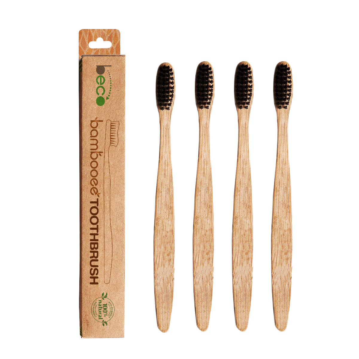Bamboo Toothbrush Charcoal Activated Bristles