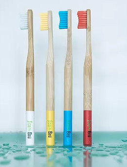 Bamboo Toothbrushes pack of four
