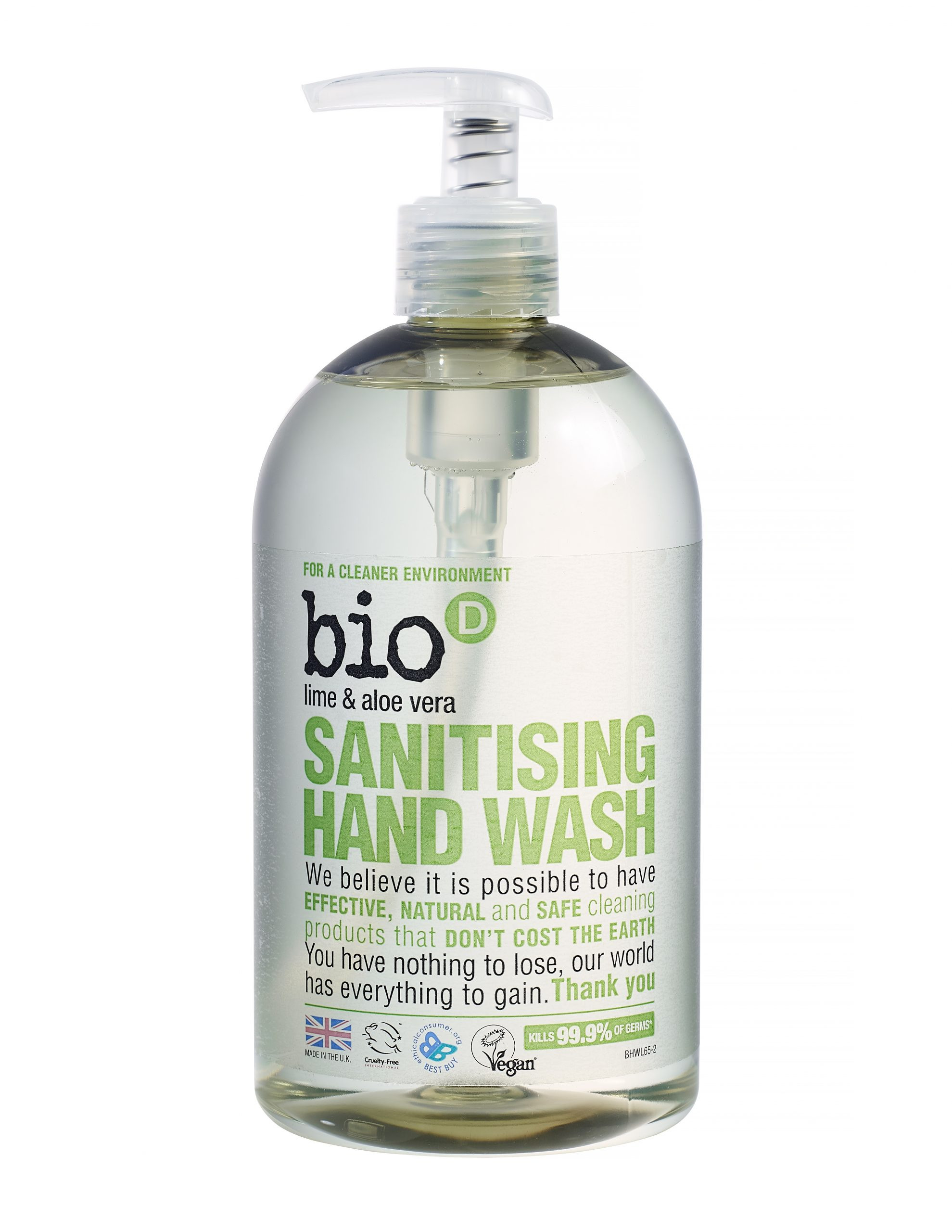 Bio-D Lime & Aloe Vera Sanitising Hand Wash