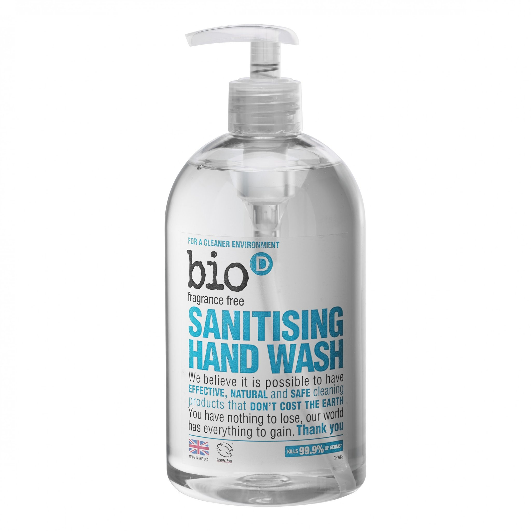 Bio-D Sanitising Hand Wash (Fragrance Free)