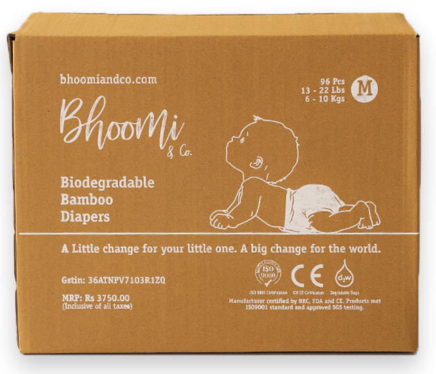 Biodegradable Bamboo Tapped Diapers