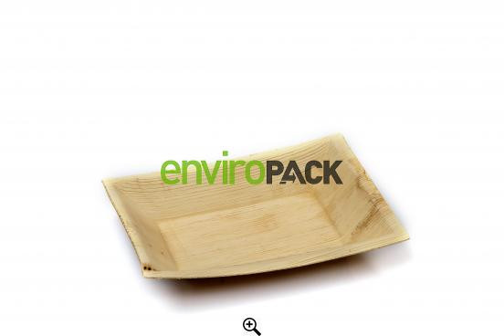 Biodegradable Cuadra Palm Leaf Plate 12x17cm Natural