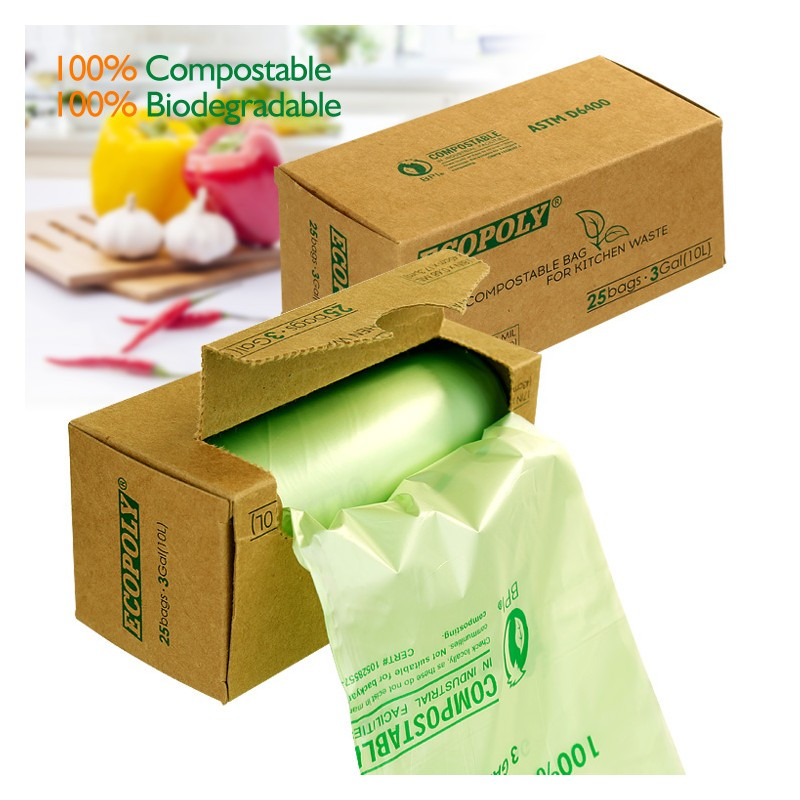 Biodegradable kitchen trash bags