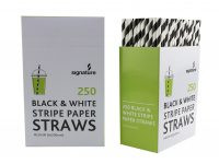 Black & White Paper Straw
