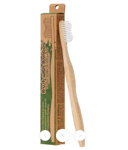 BRUSH WITH BAMBOO TOOTHBRUSH - ADULTS AND KIDS SIZE