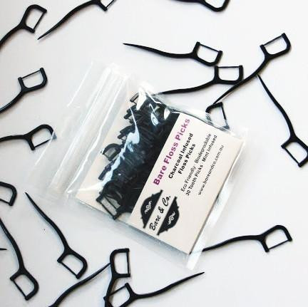 Charcoal-Infused Floss Picks
