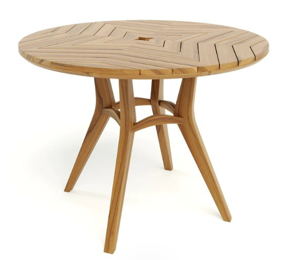 Chontales Round Dining Table - Slatted Top