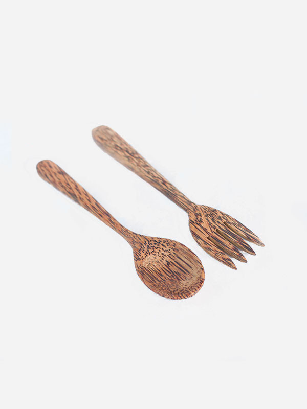 Coconut Wood Spoon & Fork set