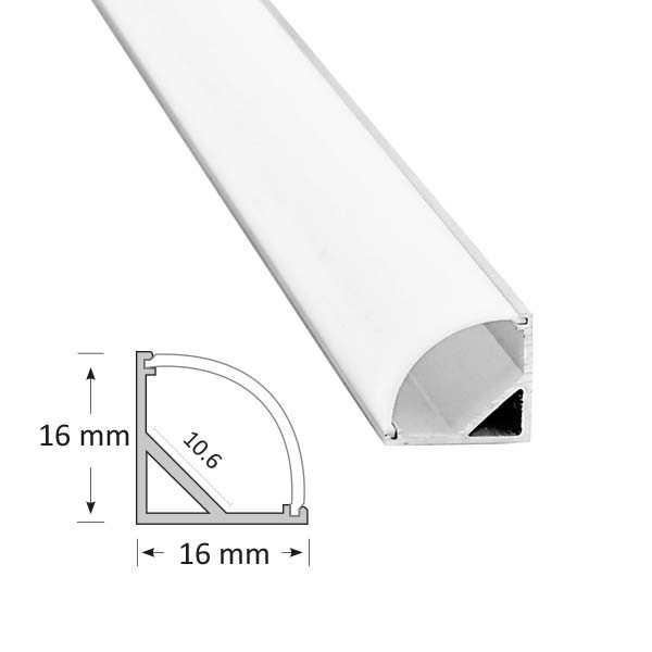 Corner Extrusion with Curved Diffuser