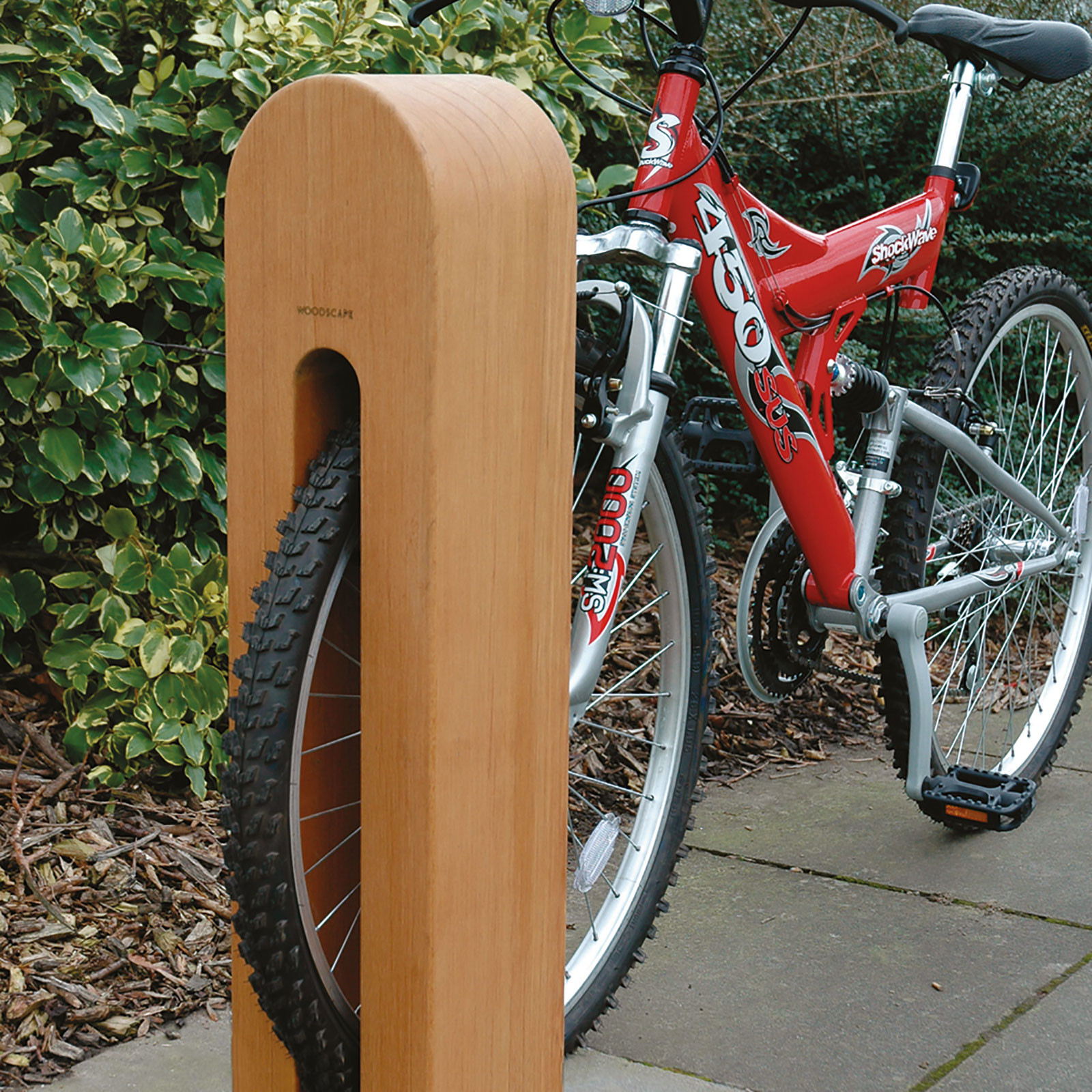 Cycle Parking Hardwood Timber Bollards