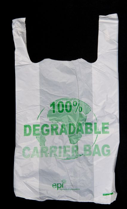 Degradable White Vest Carrier Bag
