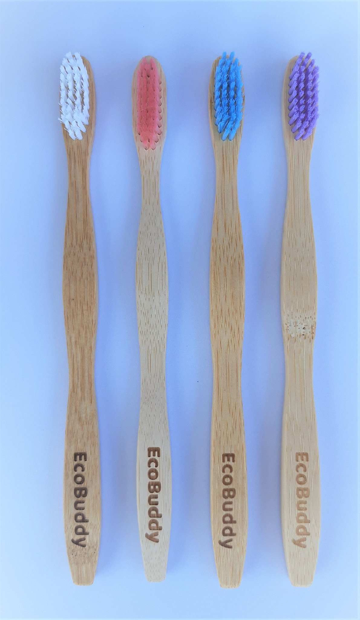 Eco Buddy Medium Bristles  Bamboo Toothbrushes- Pack of 4