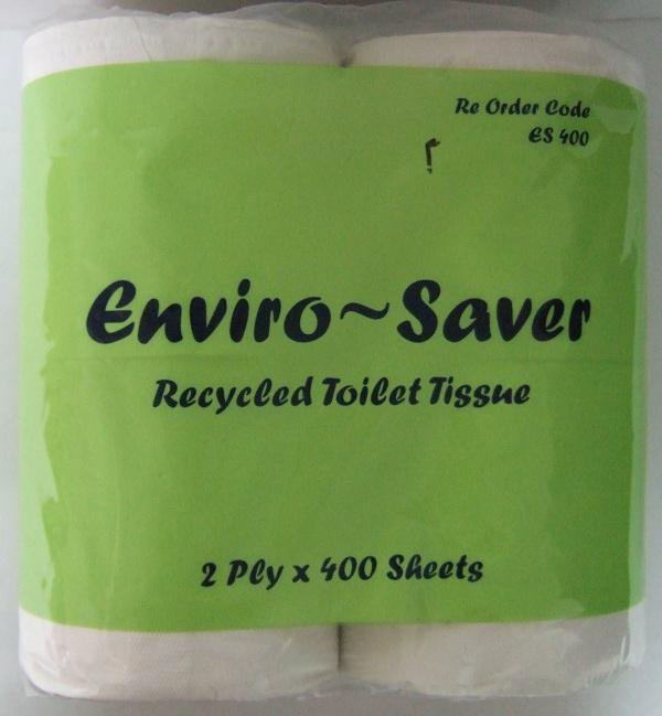 ENVIRO SAVER RECYCLED TOILET TISSUE 400S 2-PLY