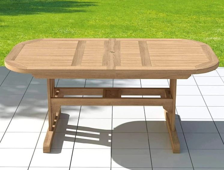 Garden Deluxe Extending Teak Table - various sizes from 4 to 10 Seater