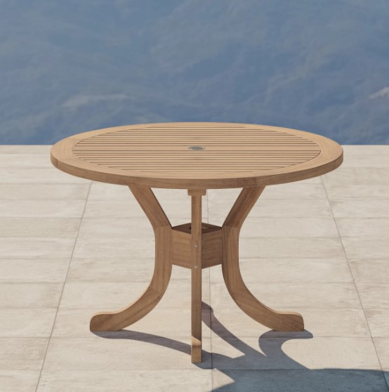 Garden Teak Pedestal Table - available in sizes from 2 to 12 Seater