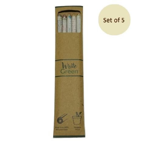 Green - Plantable Recycled News Paper Pencils