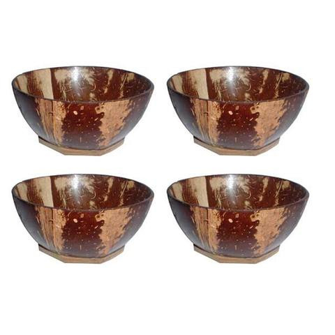 Handmade Coconut Shell Round Shape Bowl with stand
