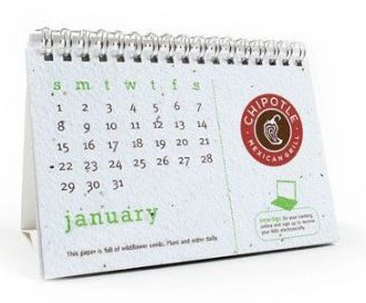 Handmade Seed Paper Calendar