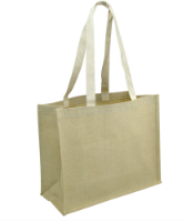 Jute Bags – Long Cotton Web Handle (with Gusset)