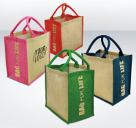 Jute Bags – Short Cotton Web Handle (with Gusset)