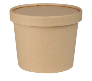 Kraft Paper Tub Container With Lid