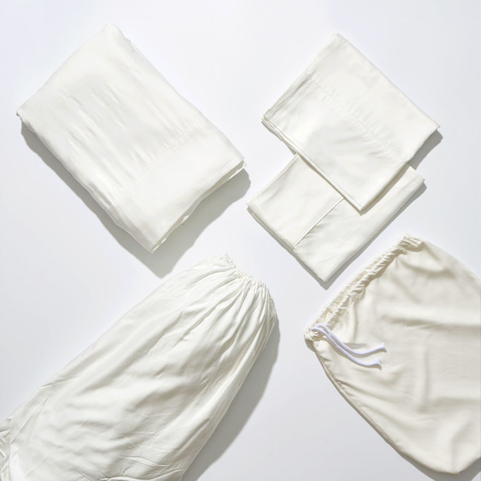 Life Basics Eco Bamboo Sheet & Pillow Set - White