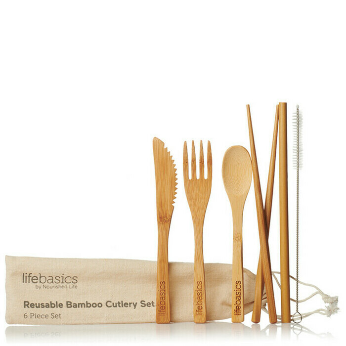 Life Basics Reusable Bamboo Cutlery Set