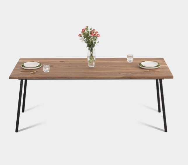 MIRA | Bauhaus Walnut Dining Table And Extendable Dining Table With Steel Legs