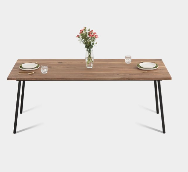 MIRA | Mid Century Modern Walnut Extendable Dining Table With Steel Legs