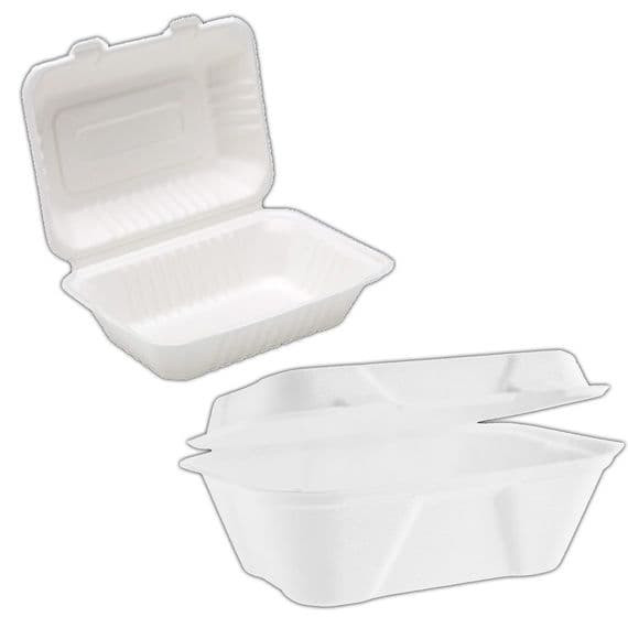 Bagasse Biodegradable Food Container Boxes