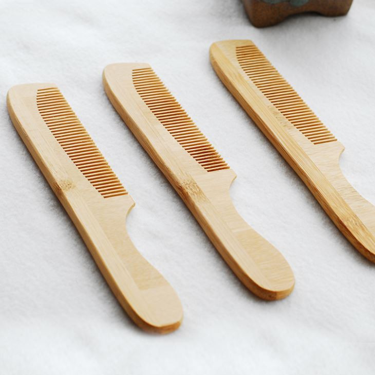 Natural Bamboo Comb With Handle