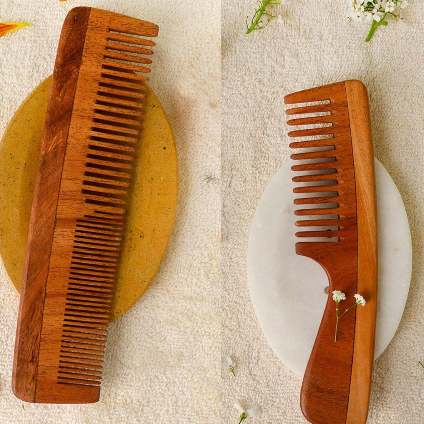 Neem Wood Combs ( set of 2)