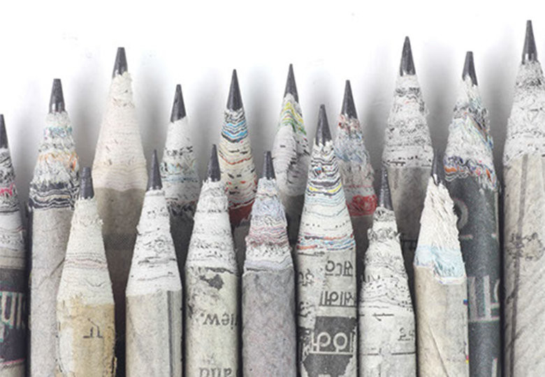 Newspaper Pencils