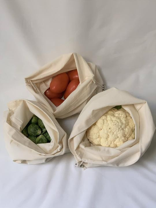 Organic Cotton Muslin Produce Bags