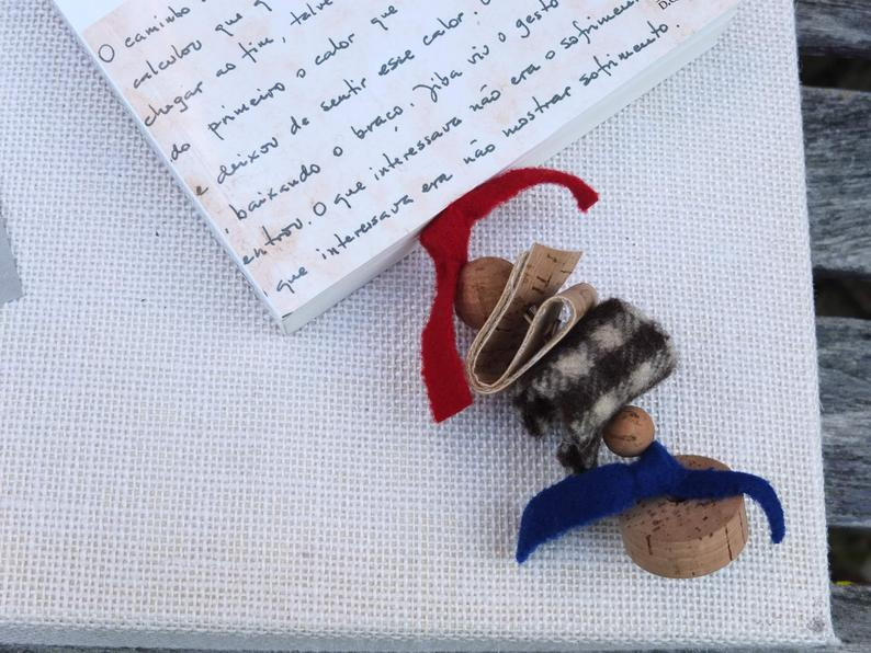 Original bookmark with cork fabric