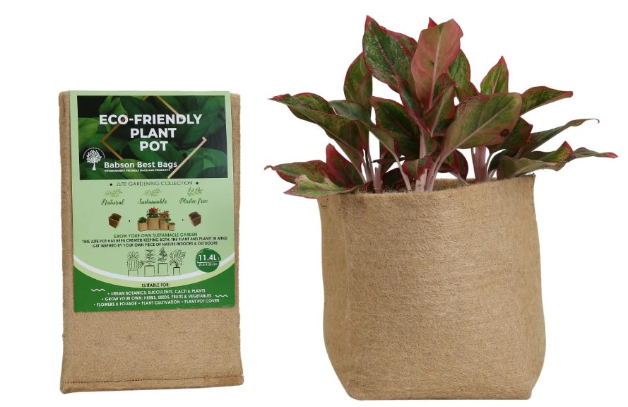 Outdoor Eco Friendly Jute Plant Pots