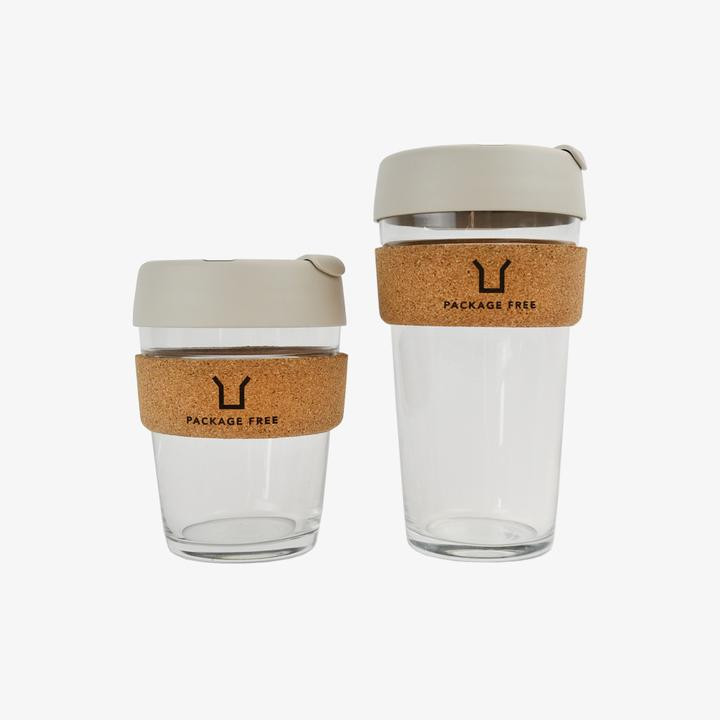 Package Free Glass & Cork Coffee Cup