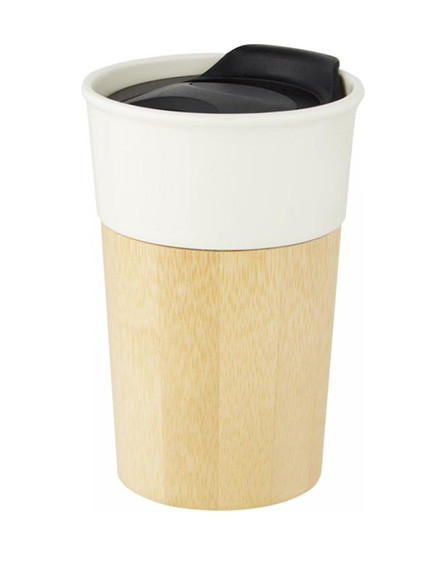 Pereira Porcelain Mug With Bamboo Outer Wall Branded