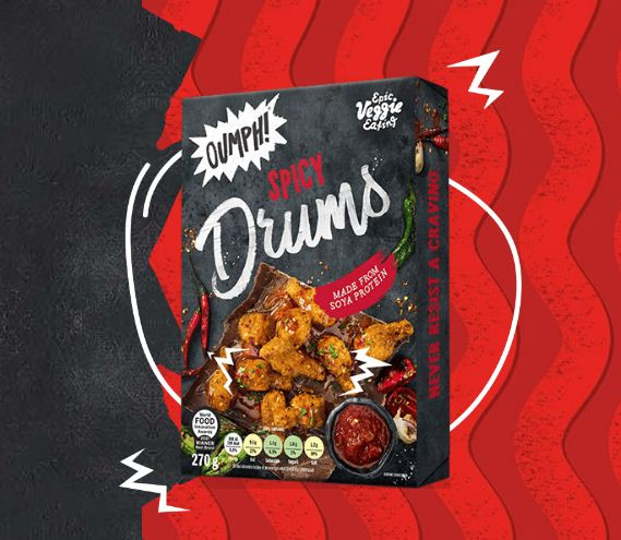 Plant based Oumph Spicy Drums