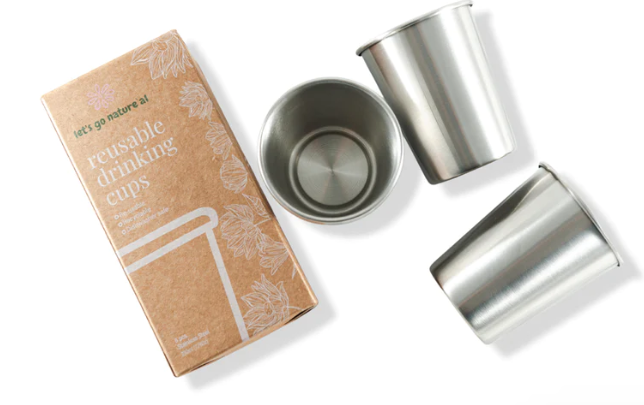 Reusable Stainless Steel Drinking Cups